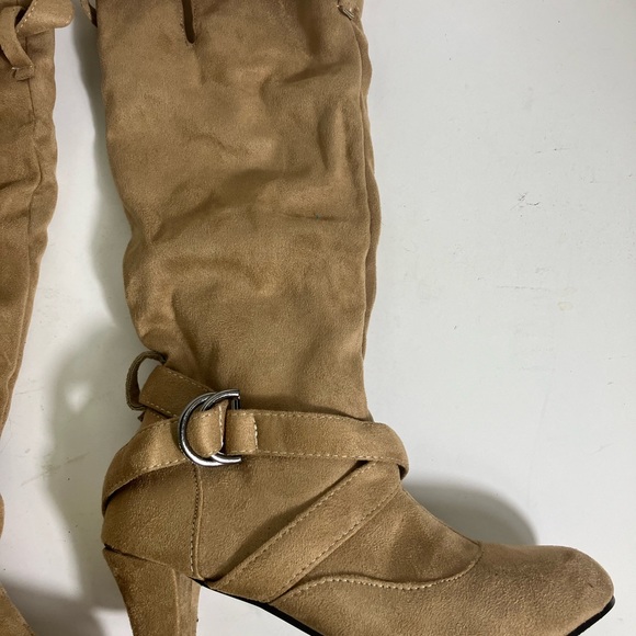 Vero Cuoio Women’s Tan Suade Dress Heeled Boots - Picture 8 of 11